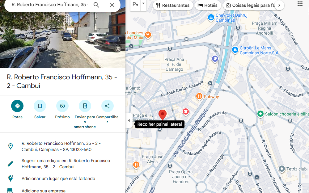 Mapa da localiza&ccedil;&atilde;o da Elyte Barbearia